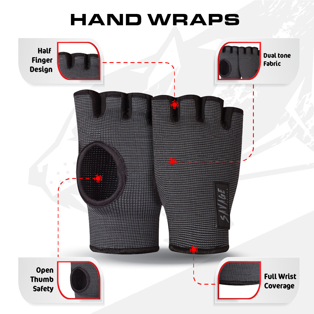 Boxing Inner Gloves Hand Wraps for MMA Muay Thai Kickboxing - Multiple Sizes