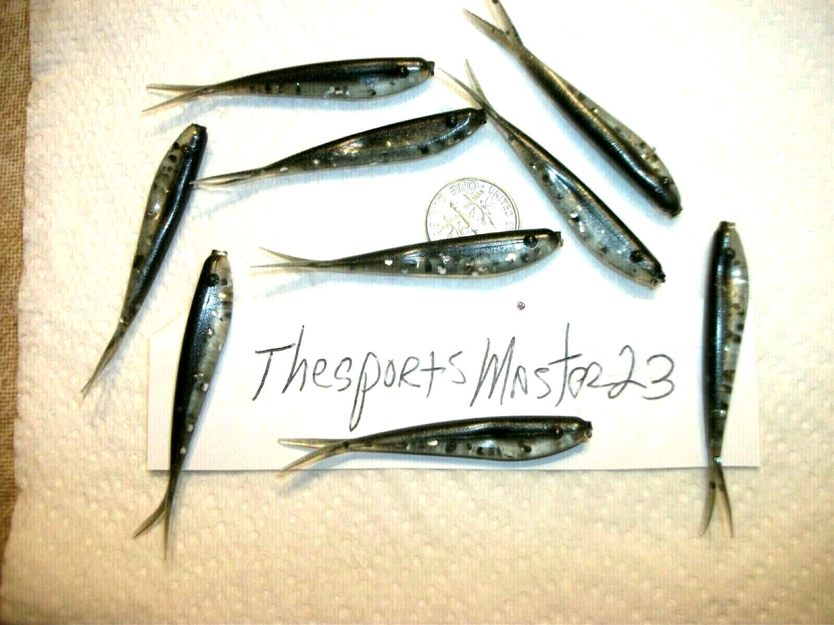 Fishing Drop Shot Jig Grubs with Scent - 1/4 Inch Minnow Baits for Bass Walleye Pike