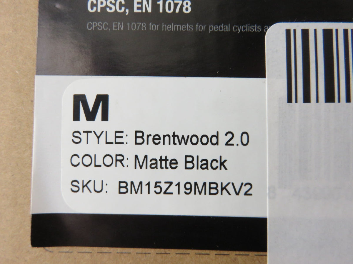Bern Brentwood 2.0 Bicycle Helmet Medium Matte Black with Vents & Removable Visor