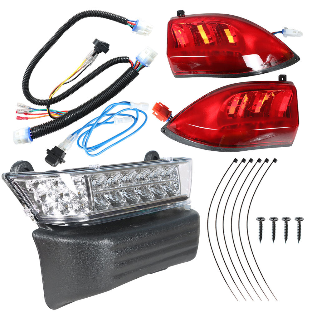Full LED Headlight Tail Light Kit for Club Car Precedent Golf Cart 2004-2008