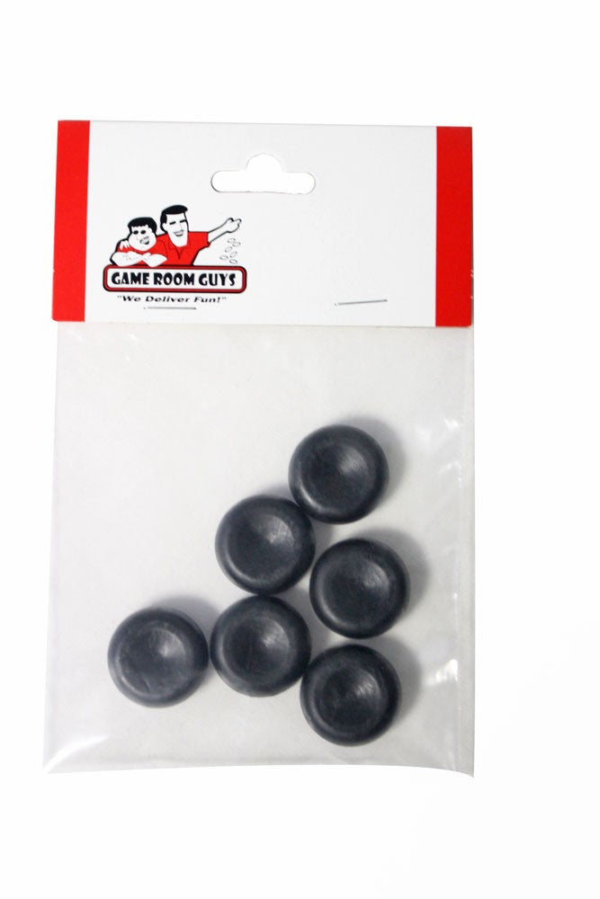 Set of 6 Bubble Hockey Pucks – Dome Pucks for Bubble Hockey (Rod Hockey)