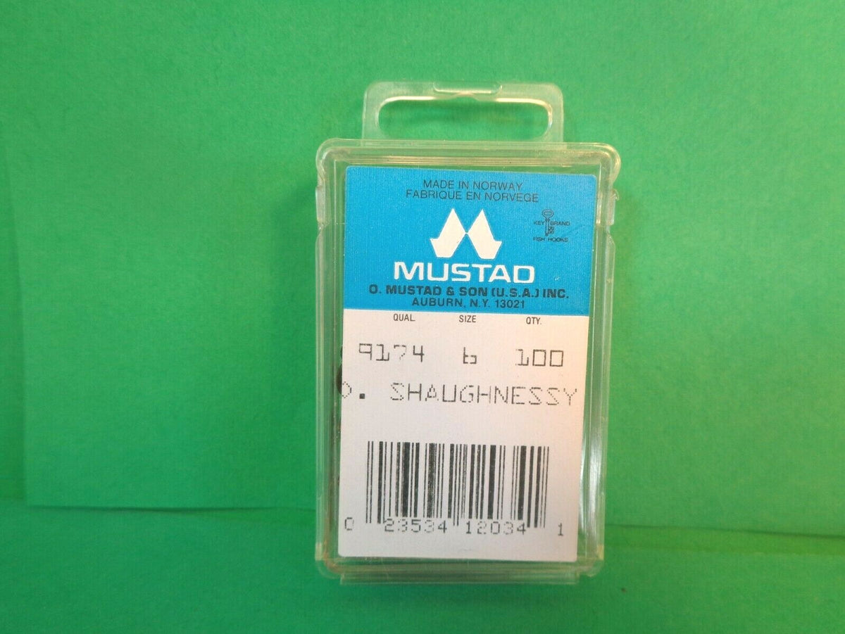 Mustad Size 6 O'Shaughnessy Fishing Hooks - Bronze, 100 Count