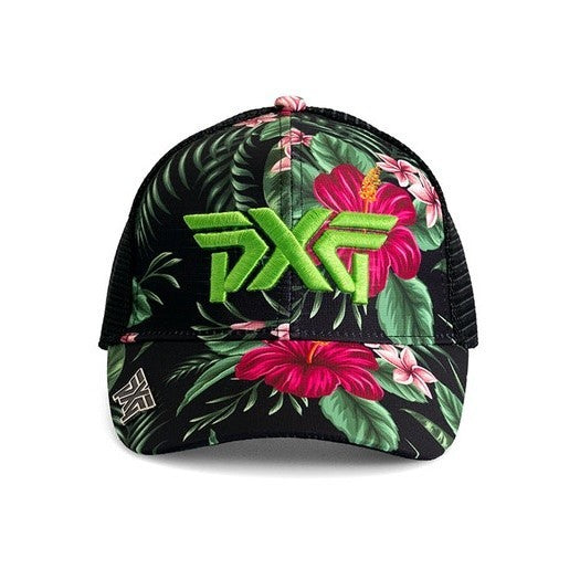 Adjustable Golf Cap with Magnetic Ball Marker Unisex Floral Design