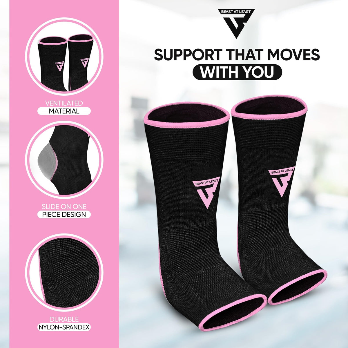 Muay Thai Ankle Wraps - Breathable, Non-Slip Boxing Gear for Kickboxing & MMA