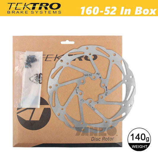 Bike Disc Brake Rotor 160mm Stainless Steel with 6 Bolts - Tektro TR160-52