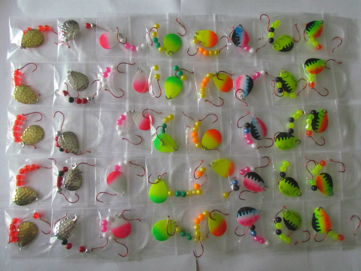 40 Spinner Rigs for Walleye Bass Pike - Leech Minnow Crawler Harness