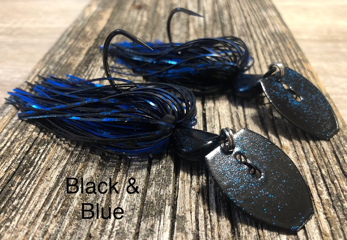 Custom Vibrating Bladed Jigs for Bass Fishing - Multiple Colors & Weights