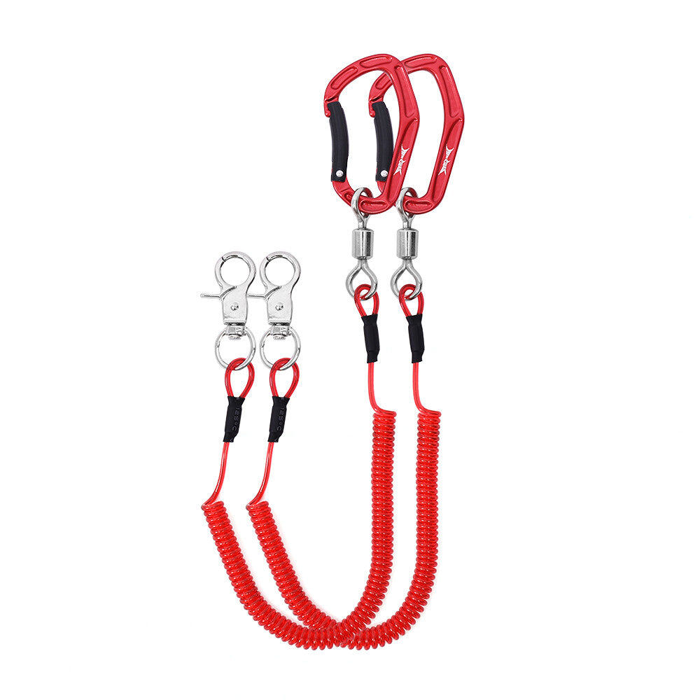 Retractable Fishing Lanyard Coiled Tether for Fishing Gear Safety - 5.9 Inch