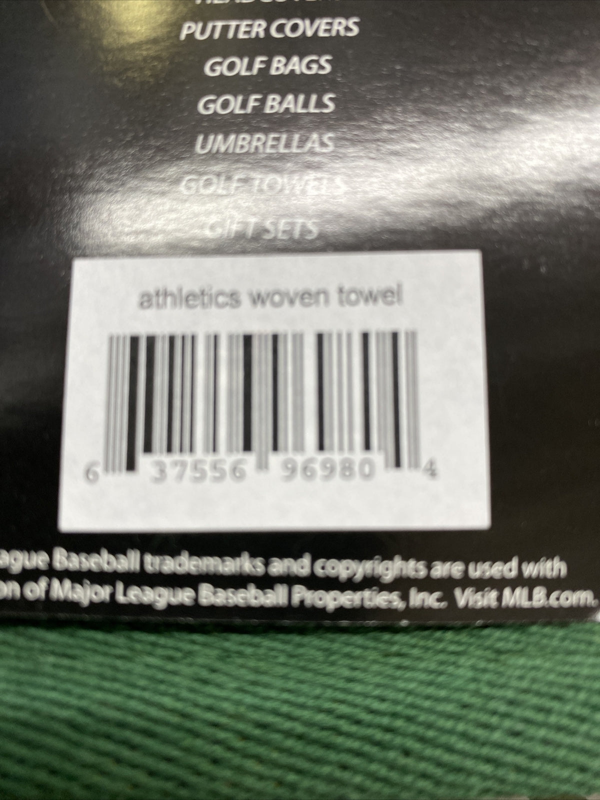 Oakland A's MLB Woven Golf Towel - Made in USA Sports Accessory