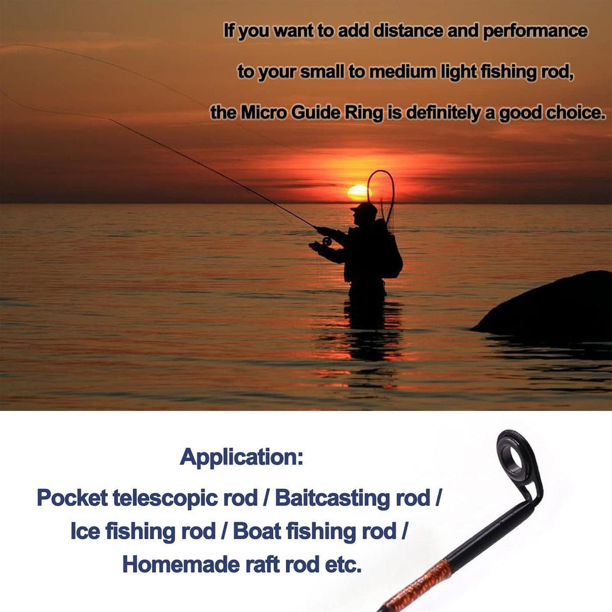 Fishing Rod Tip Repair Kit - Micro Rod Guides for Baitcasting & Ice Fishing