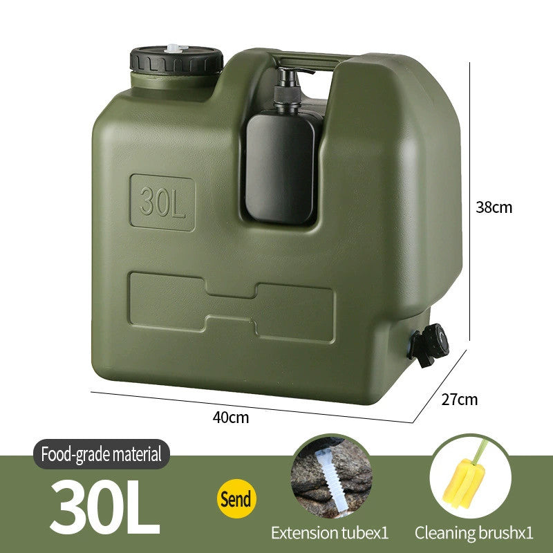 8 Gallon Water Container with Spigot - Portable Outdoor Water Storage Tank