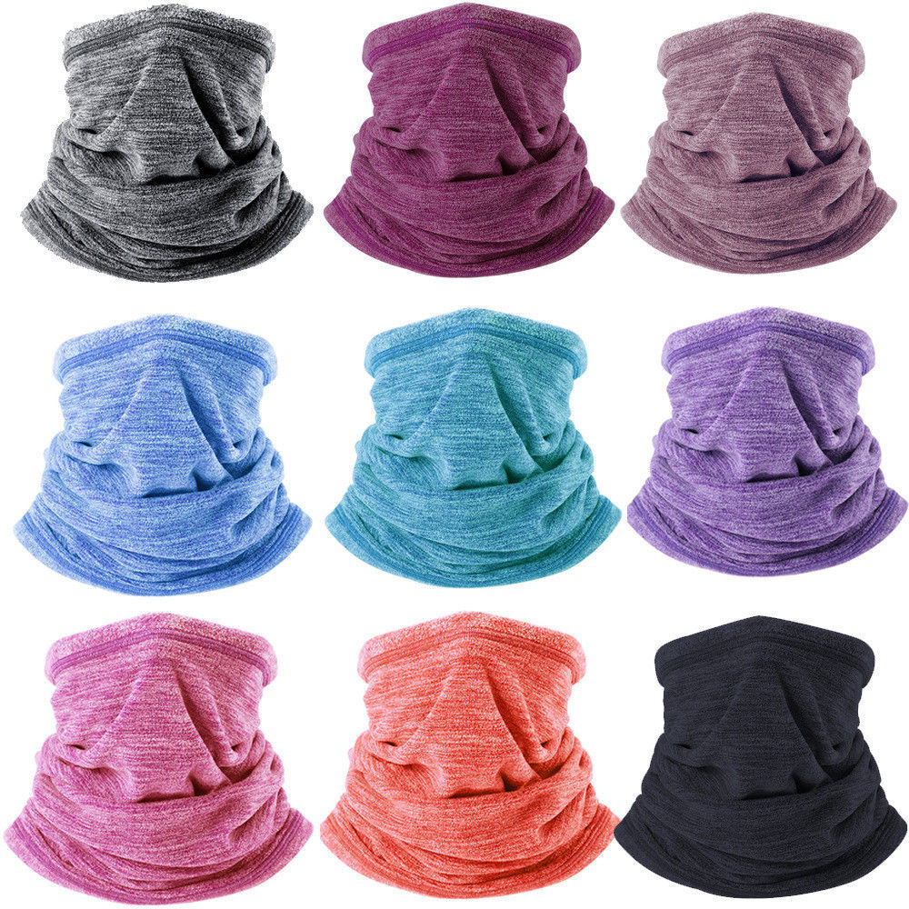 Winter Windproof Fleece Neck Gaiter Face Mask Scarf for Cold Weather