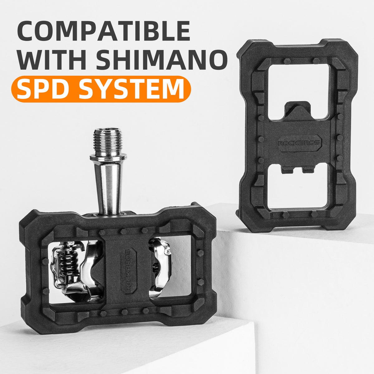 Bike Clipless Pedal Adapter Conversion for SPD Shimano Road Pedals - 2 Pack