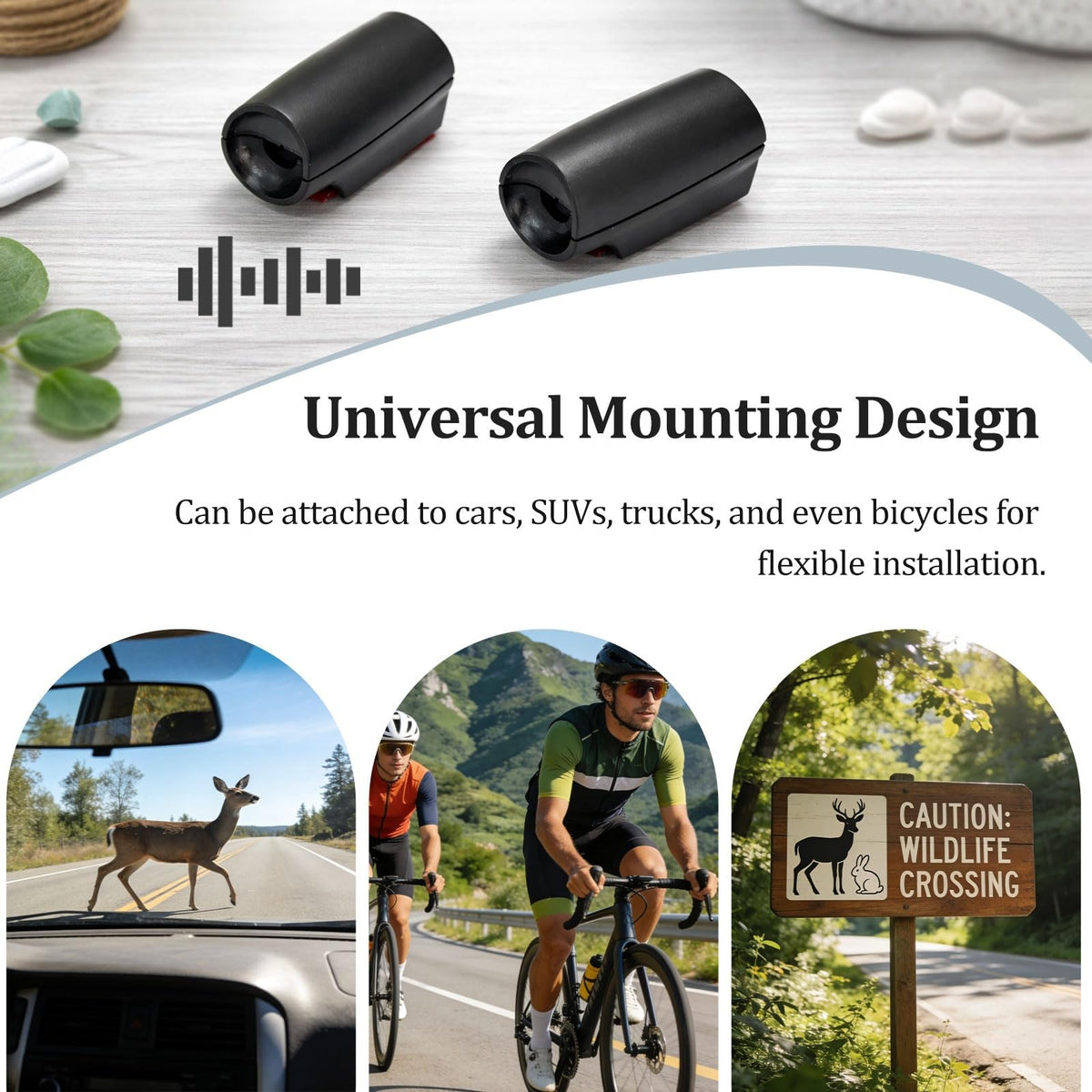 Car Deer Warning Whistles 2-Pack - Animal Alert Device for Vehicle Safety