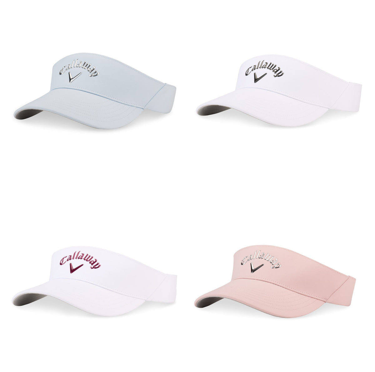 Adjustable Women’s Golf Visor with UV Protection and Metallic Logo