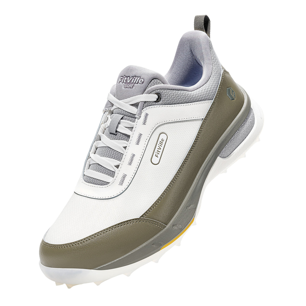 Men's Spikeless Golf Shoes Wide Fit Arch Support Waterproof Breathable Easy-On