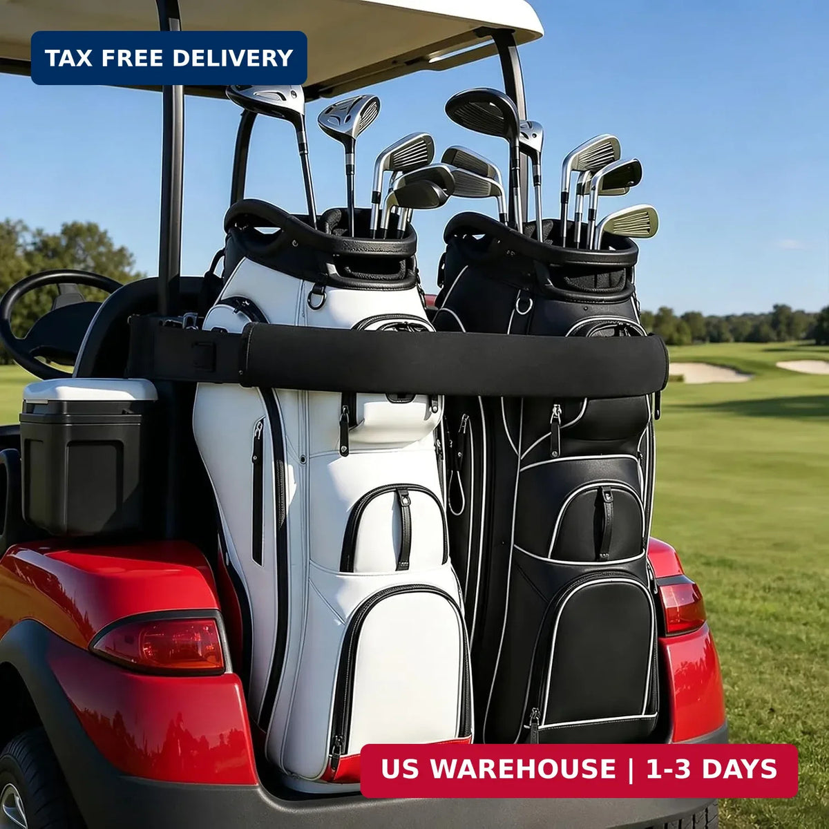 Golf Cart Strap Sleeve Protector - Neoprene Buffer for Golf Bags