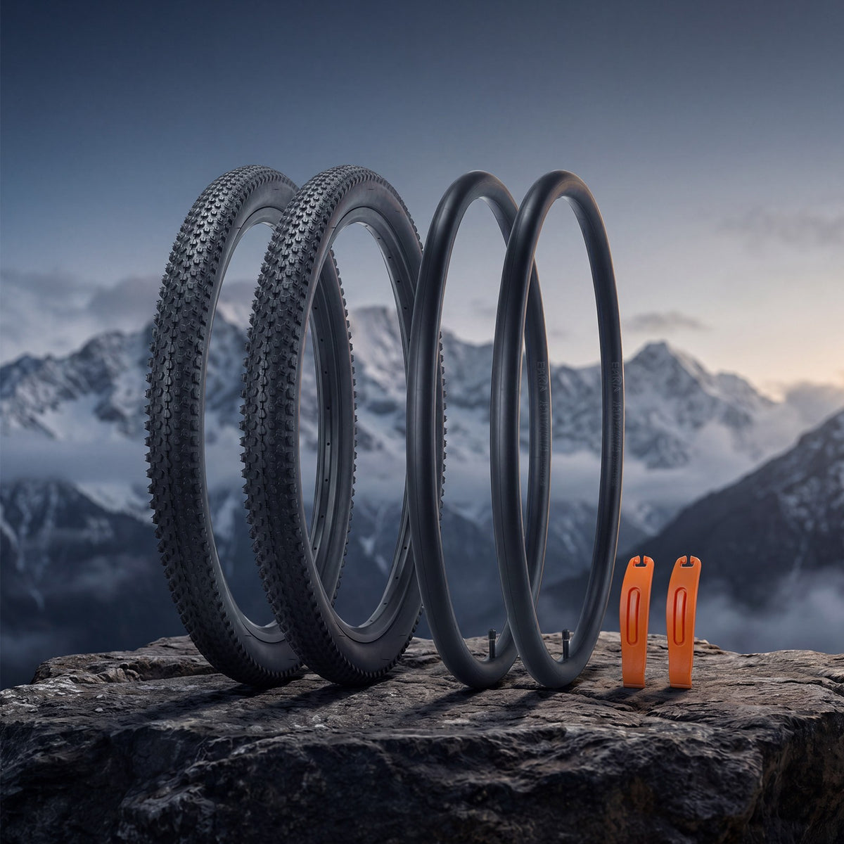 2PCS Folding Bike Tires & Inner Tubes with Tire Levers - Off-Road Bicycle Accessories