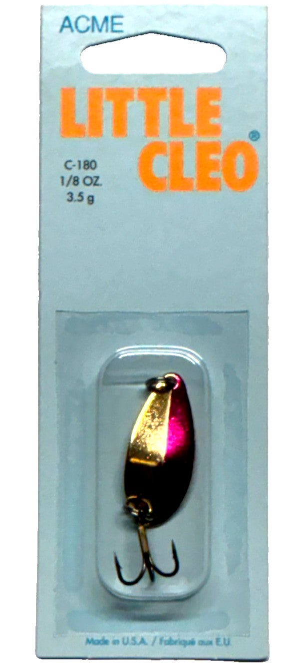 Fishing Spoon Lure Set - Gold Burgundy & Ripple Nickel Green 1/8oz