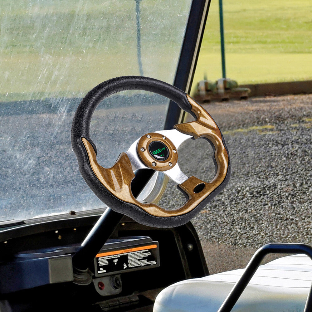 13-Inch Golf Cart Steering Wheel with Hub Adapter for EZGO Yamaha Club Car