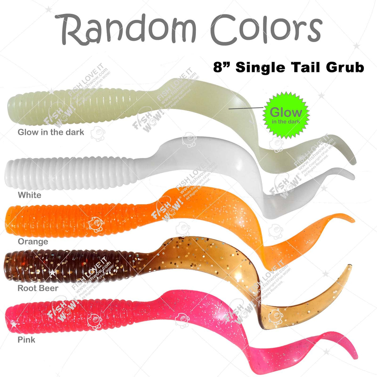 Fishing Soft Plastic Lure Set - Curly Tail Grubs for Saltwater & Freshwater