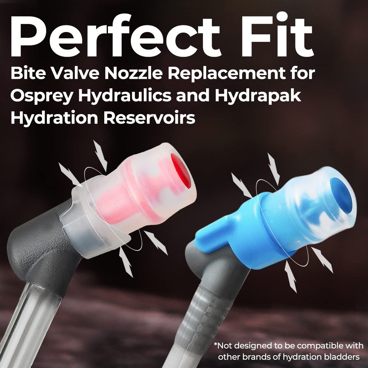 Replacement Bite Valve Nozzles 5-Pack for Hydration Bladders