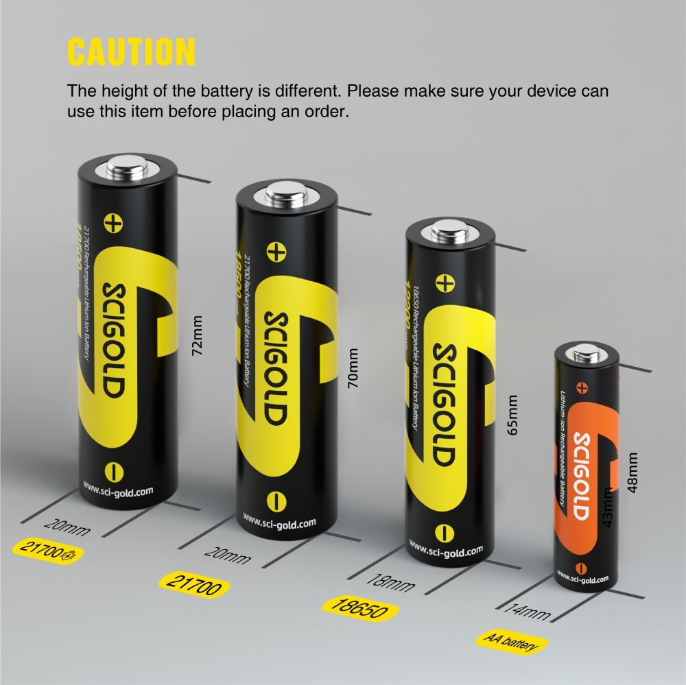Rechargeable 3.6V 21700 Lithium-Ion Battery Pack for Headlamp Flashlight