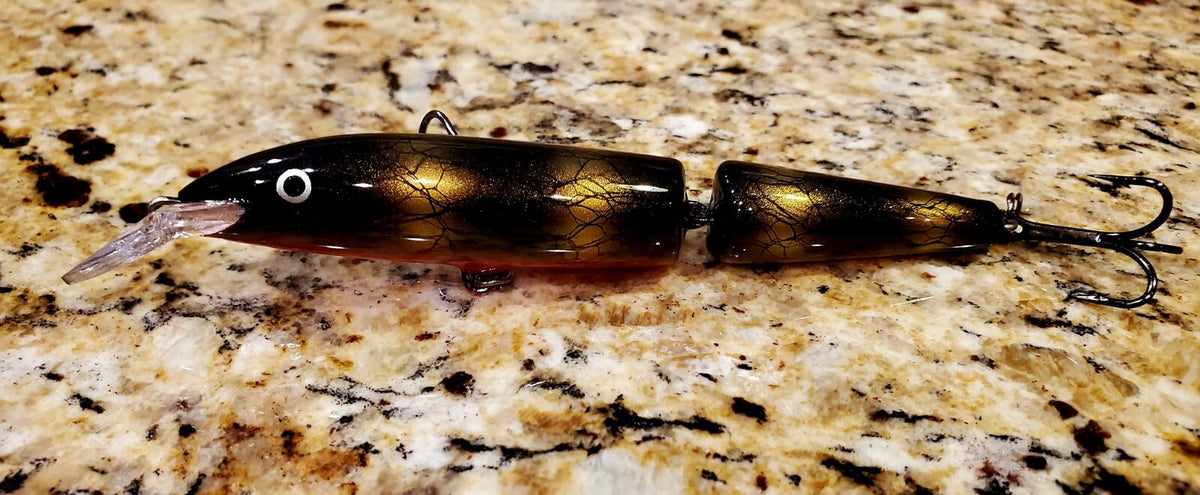 Custom Painted Jointed J-13 Fishing Lure - Rapala Style