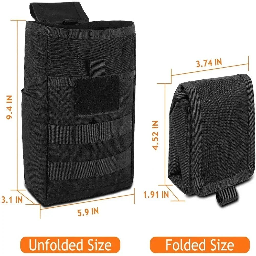 Tactical Molle Dump Pouch for Belt, Vest & Backpack - Water-Resistant Utility Storage