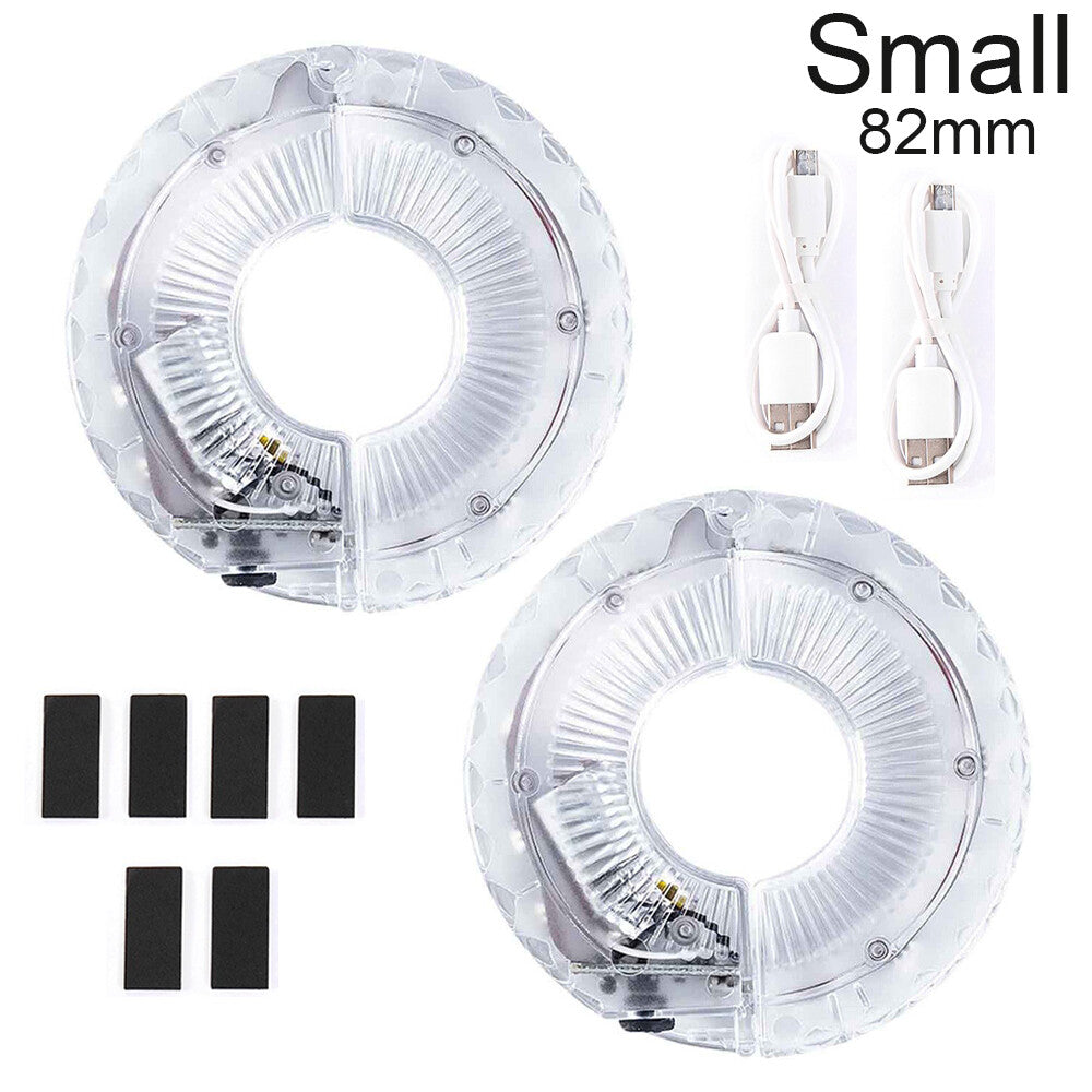 Rechargeable Waterproof Bike Wheel Hub Lights RGB LED Cycling Spoke Lights - All Variants