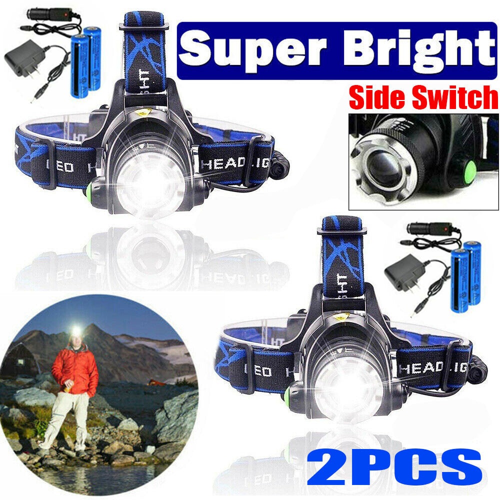 Rechargeable Waterproof LED Headlamp for Camping, Hiking, Fishing