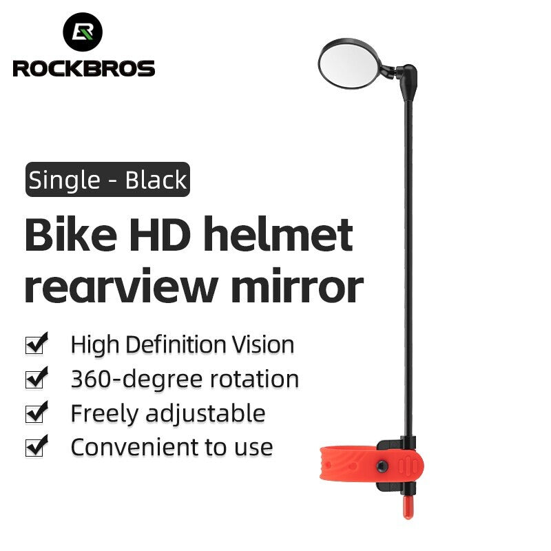 Bike Helmet Mirror 3.8cm HD Clear Imaging Flexible Detachable Frame