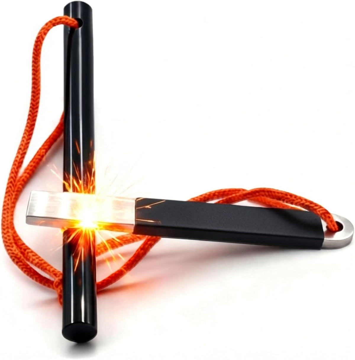 Camping Fire Starter Rod with Steel Striker - Waterproof Survival Tool