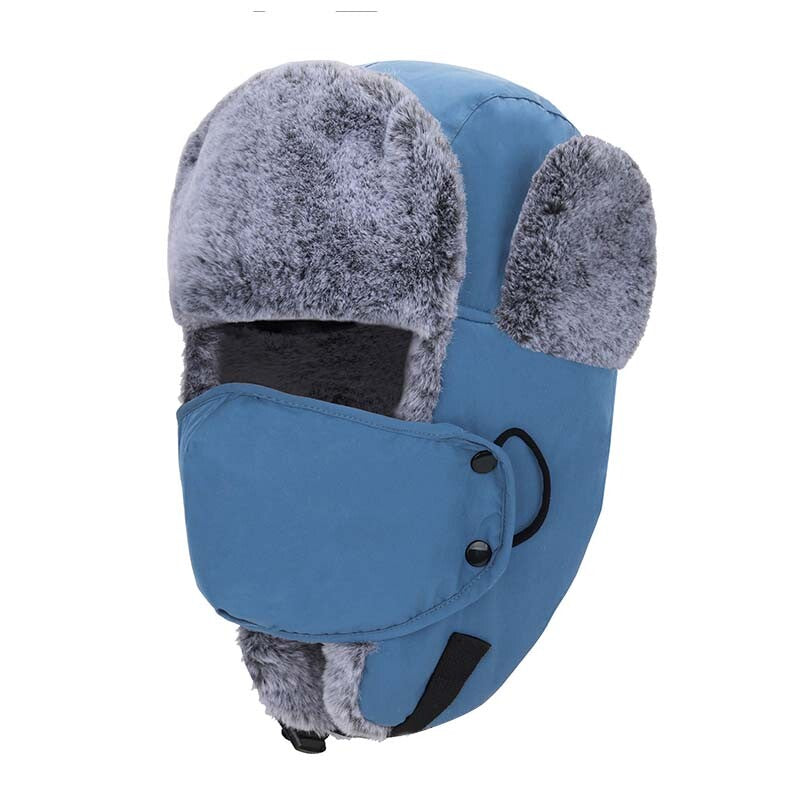 Unisex Winter Windproof Earflap Hat with Face Mask for Snow & Skiing