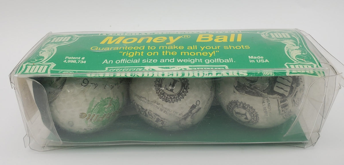 Golf Money Ball Set with US Mint Condition $100 Bills - Fun Golf Gift