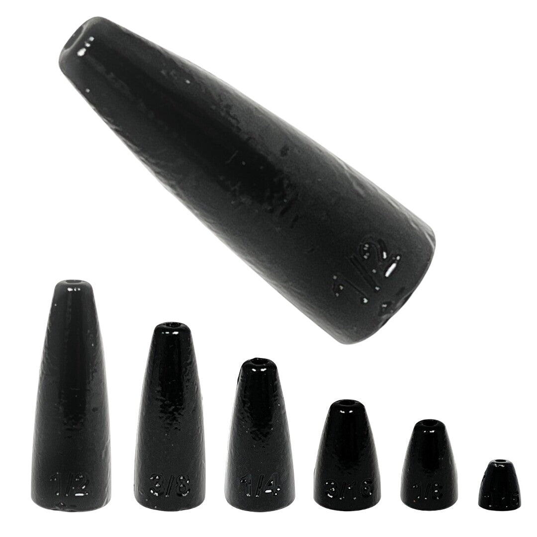 Fishing Bullet Sinkers Lead Worm Weights 25 Pack for Bass Texas Rig