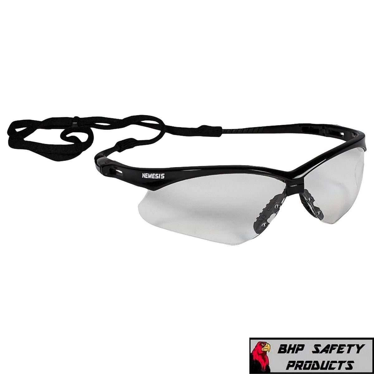Safety Glasses Sport Protective Eyewear with UVA/UVB/UVC Protection, Wraparound Design, Removable Neck Cord