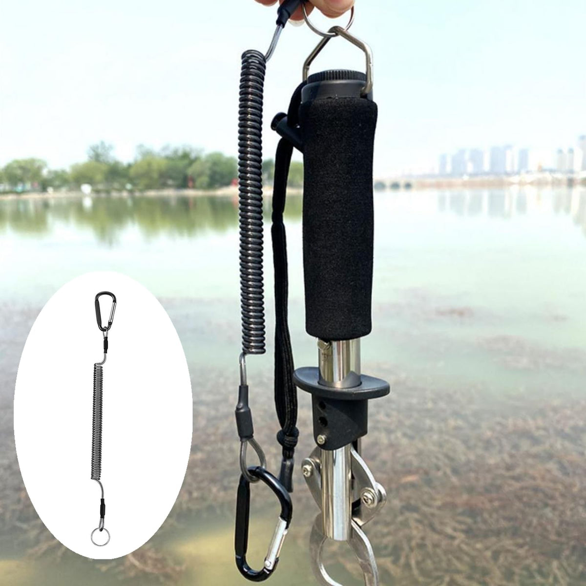 6 Pack Retractable Wire Key Lanyards with Alloy Hooks for Outdoor Activities