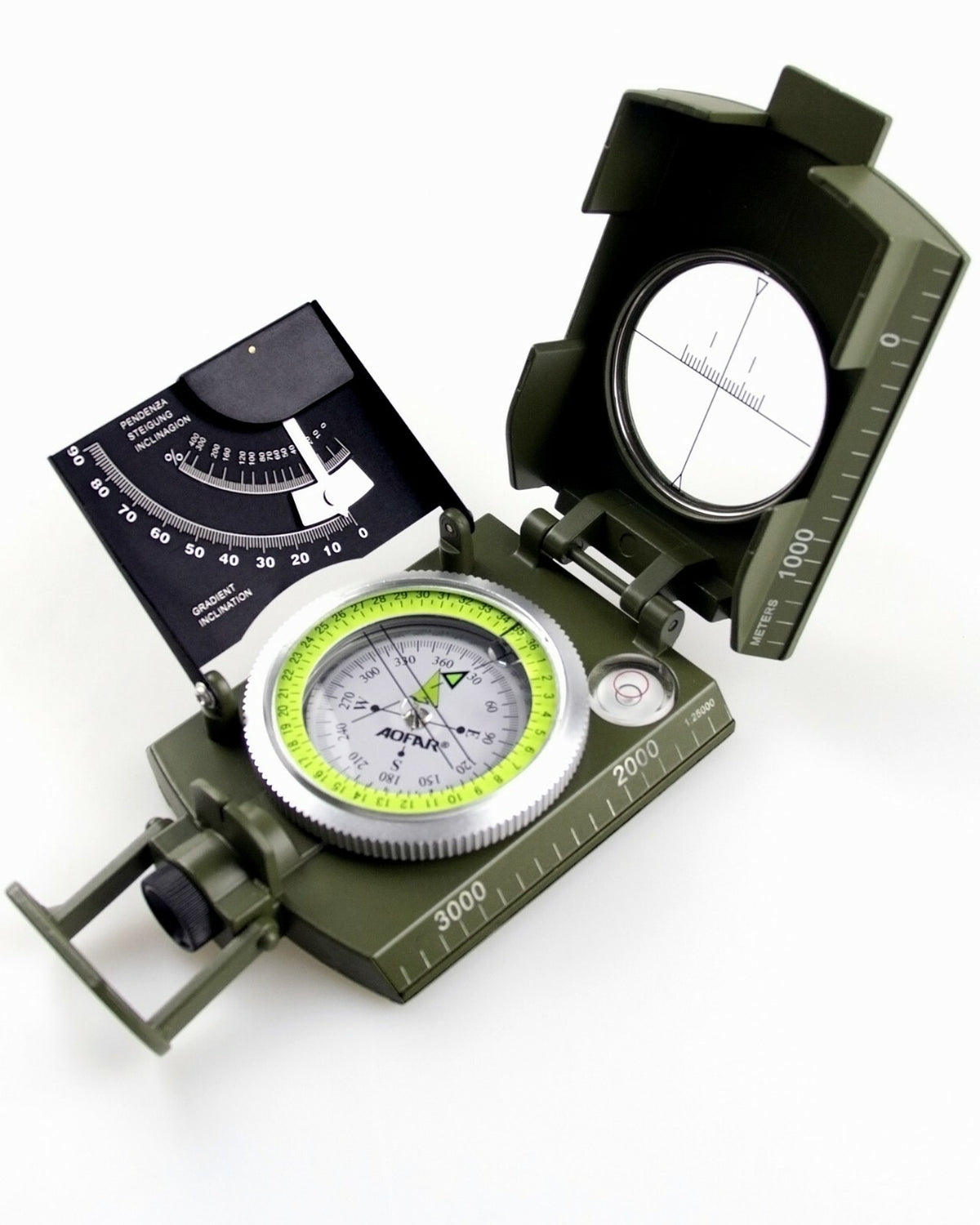 Military Compass with Sighting & Clinometer for Camping Hiking Survival