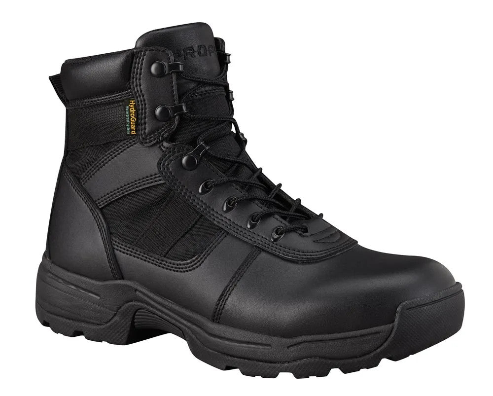 Men's Tactical Waterproof Side Zip Military Boots - Full Grain Leather, 6 Inch