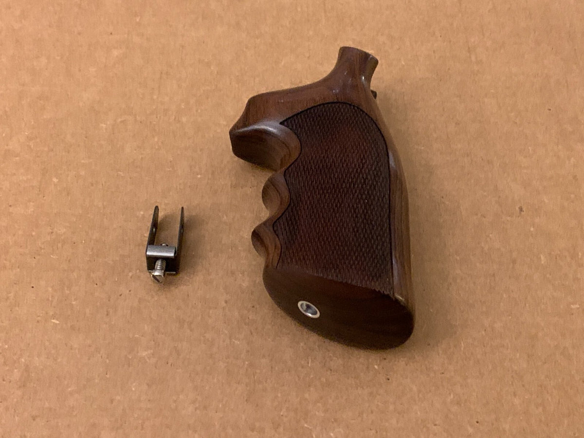 Pistol Grip Revolver Grips for Smith & Wesson N-Frame Square Butt - Pau Ferro Checkered
