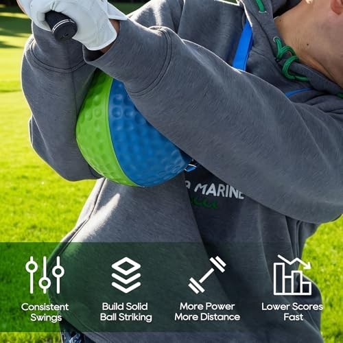 Golf Swing Trainer Aid for Posture and Impact Improvement - Upgrade Set