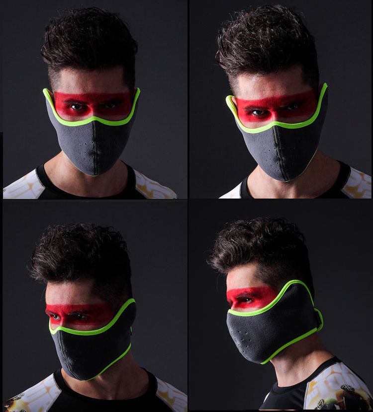 Winter Fleece Half Face Mask Windproof Ski Motorcycle Balaclava Ear Warmer