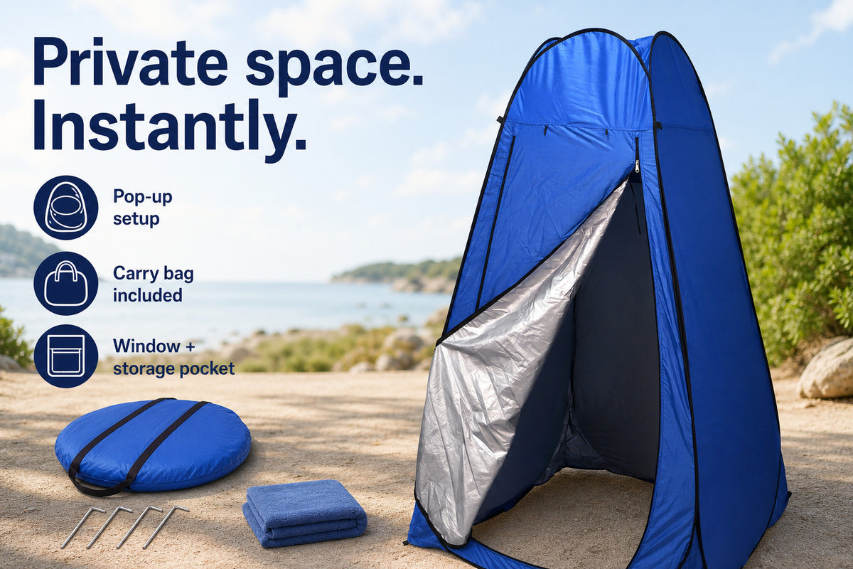 Portable Privacy Shower Tent for Camping Beach Outdoor Changing Room