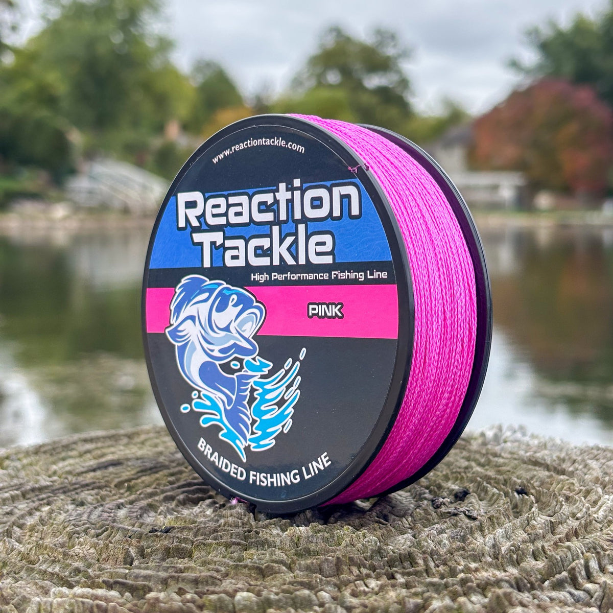 High Performance Braided Fishing Line - Pink, 4 Strand, Multiple Sizes