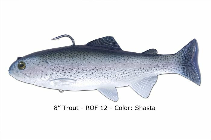 8-Inch Trout Swimbaits with Adjustable Rate of Fall - Realistic Lures for Freshwater Fishing