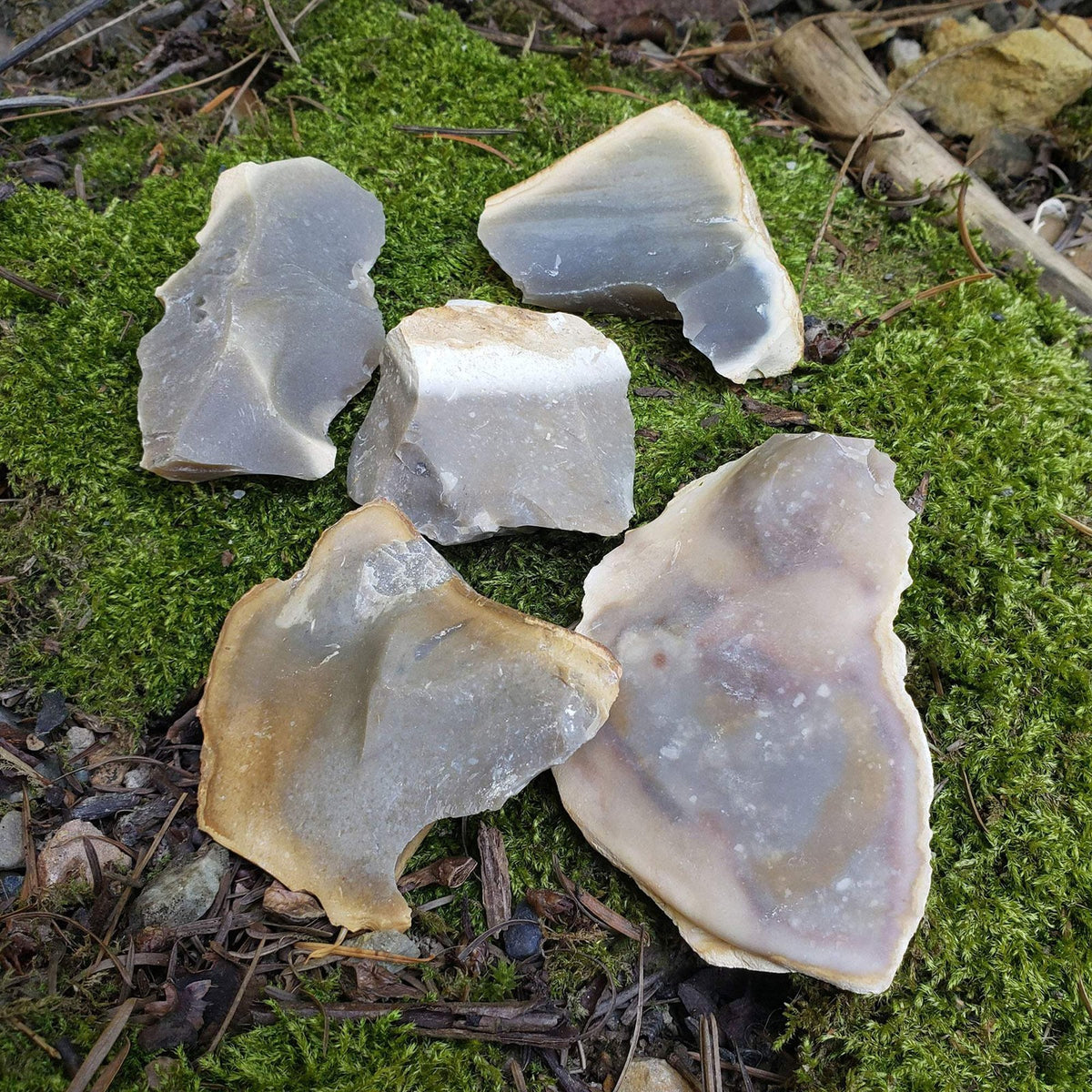 Primitive Fire Making Flint Flakes - 1/2 lb Natural Chert Stones for Bushcraft