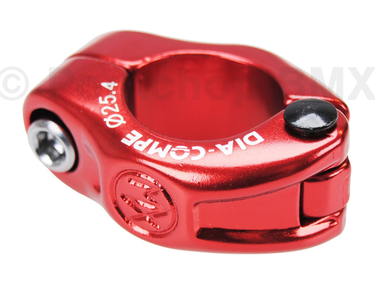 Dia-Compe MX Hinged BMX Seat Clamp 25.4mm Red - Old School Bike Accessory
