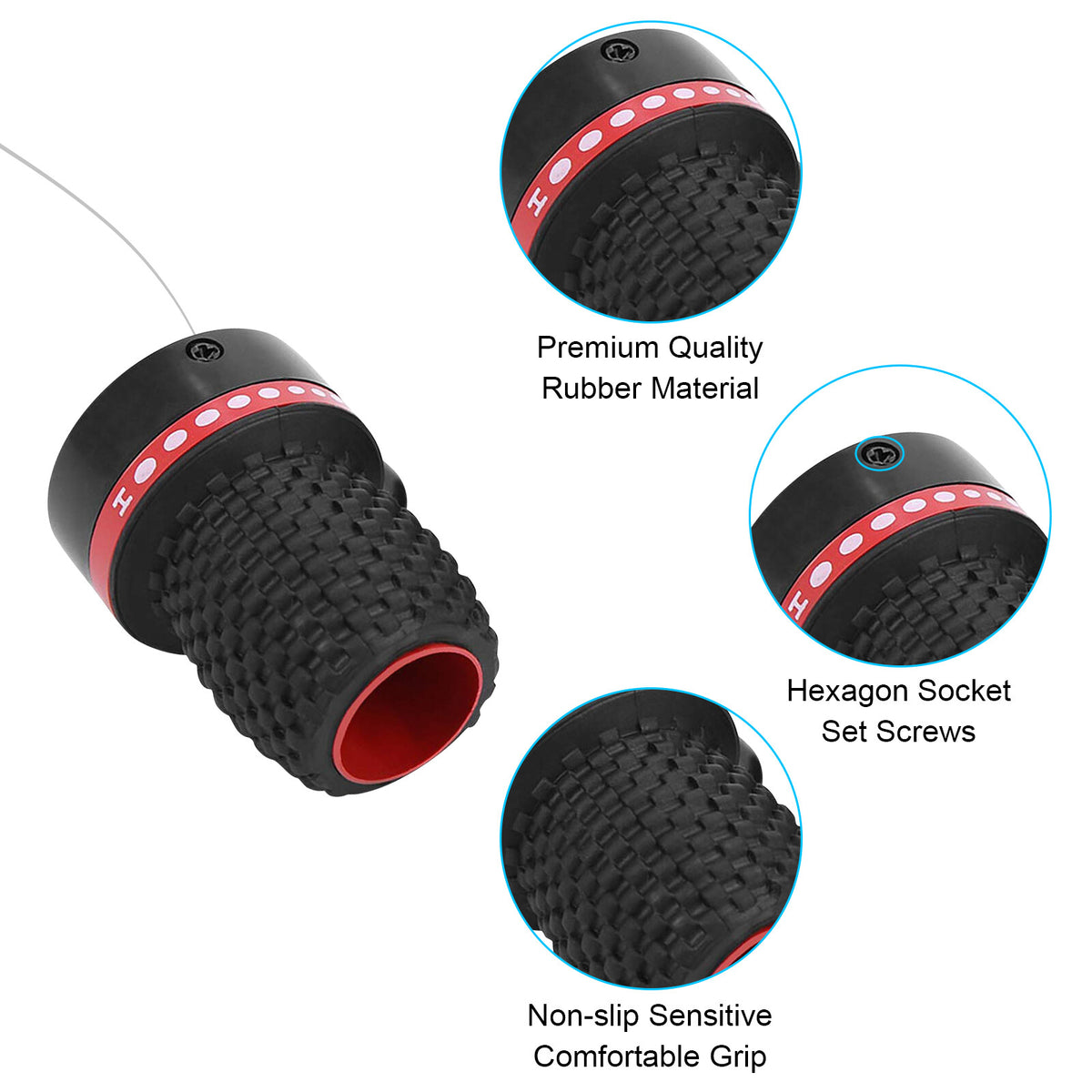 Bike Shift Levers Handlebar Grip Set - Durable Rubber & Easy Installation