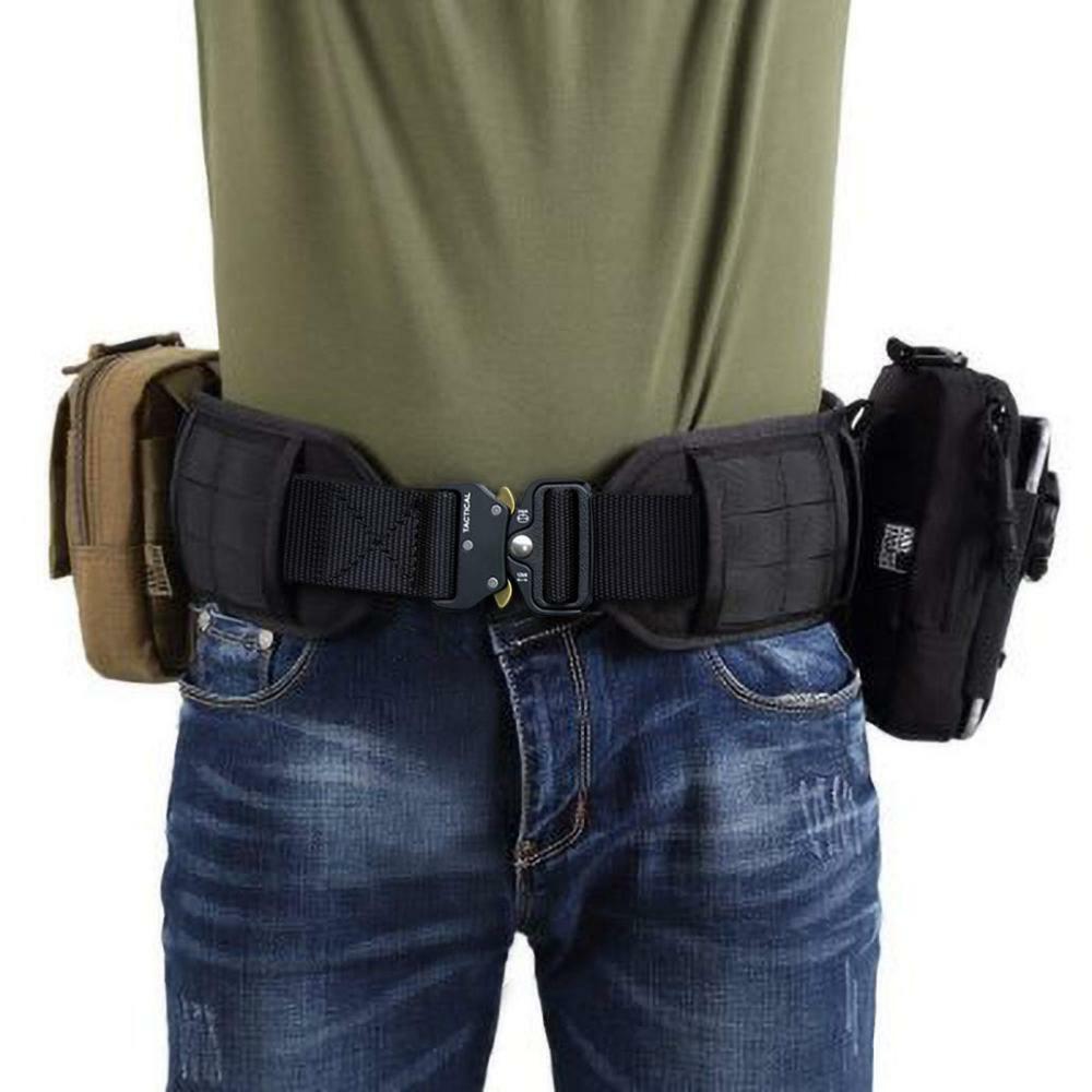Heavy Duty Tactical Belt with Quick-Release Buckle for Outdoor Activities